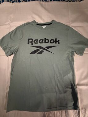 Reebok Men’s Sage Green Logo Short Sleeve Tee